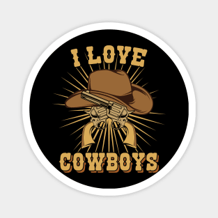 I Love Cowboys v5 Magnet